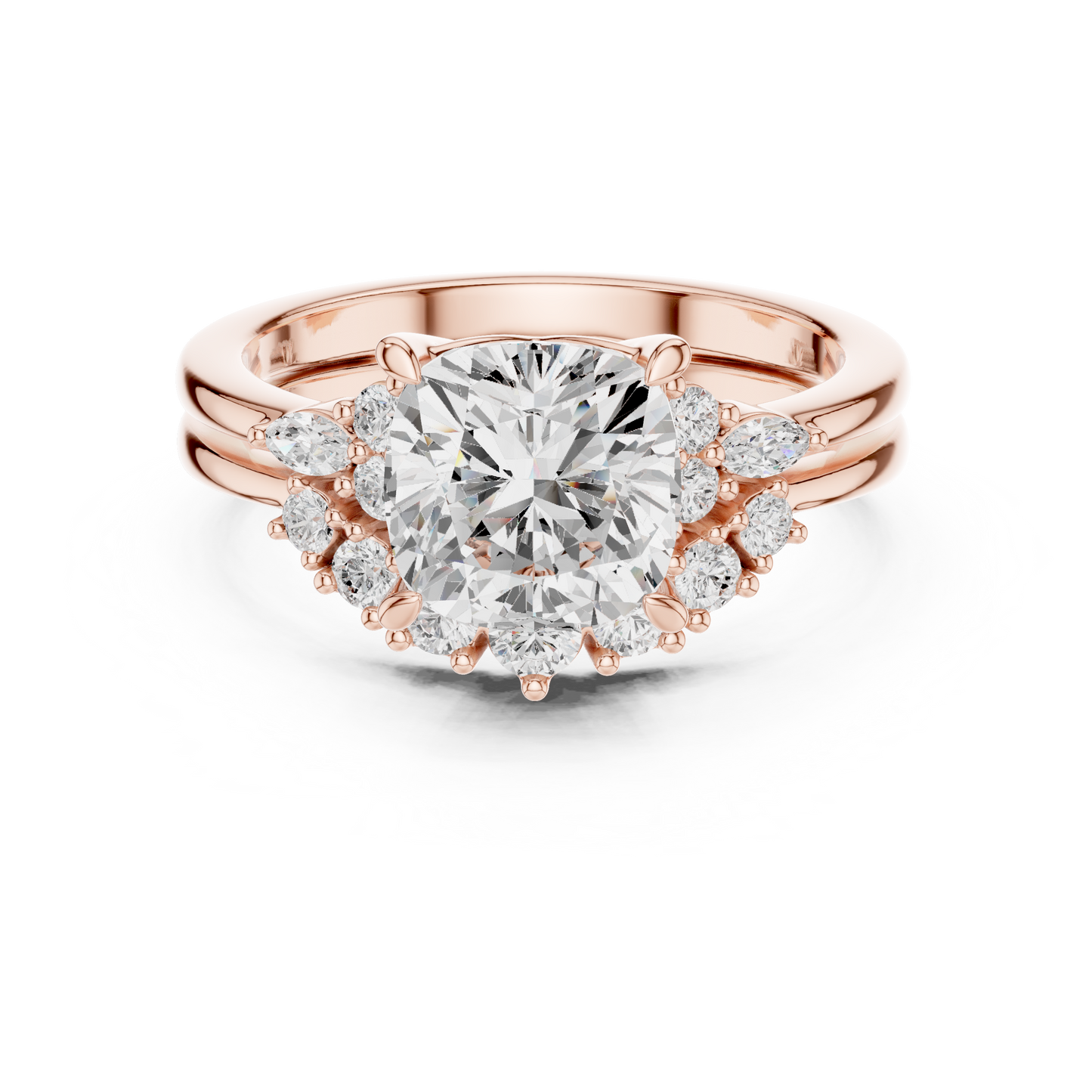 Mixed Shape Lab Grown Diamond Halo Ring