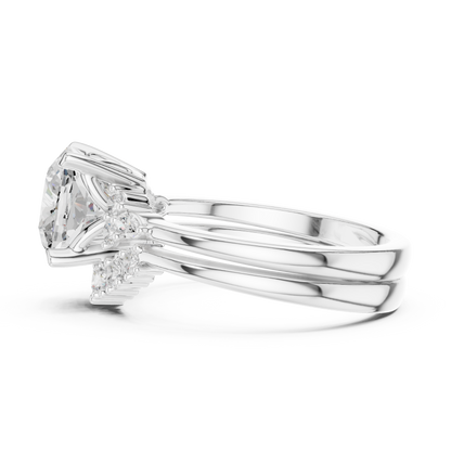 Mixed Shape Lab Grown Diamond Halo Ring