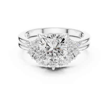 Mixed Shape Lab Grown Diamond Halo Ring
