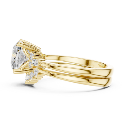 Mixed Shape Lab Grown Diamond Halo Ring