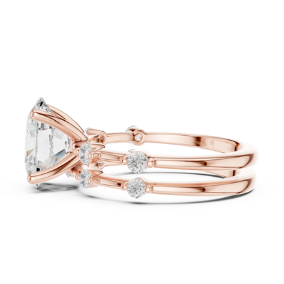 Mixed Shape Lab Grown Diamond Side Stone Ring