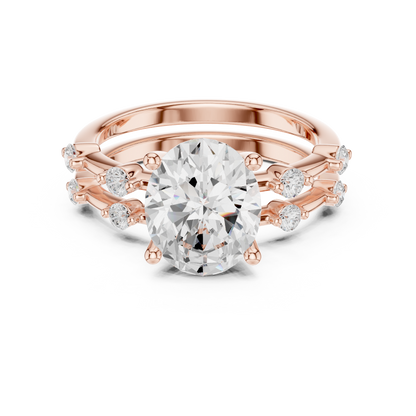 Mixed Shape Lab Grown Diamond Side Stone Ring