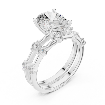 Mixed Shape Lab Grown Diamond Side Stone Ring