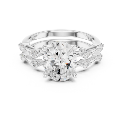 Mixed Shape Lab Grown Diamond Side Stone Ring