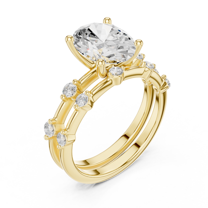 Mixed Shape Lab Grown Diamond Side Stone Ring