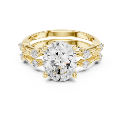 Mixed Shape Lab Grown Diamond Side Stone Ring