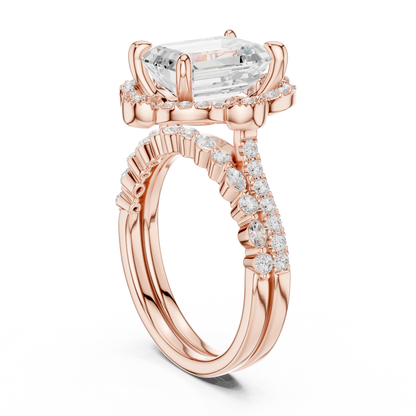 Mixed Shape Lab Grown Diamond Halo Ring