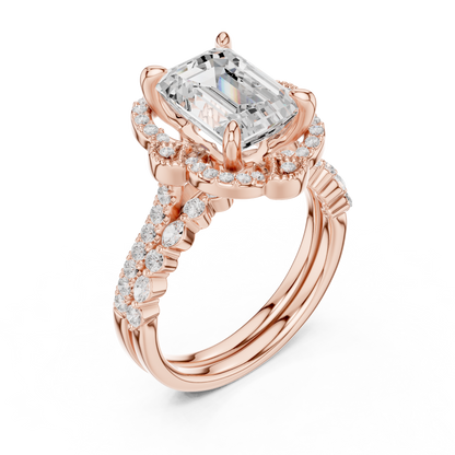 Mixed Shape Lab Grown Diamond Halo Ring