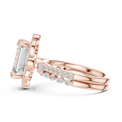 Mixed Shape Lab Grown Diamond Halo Ring