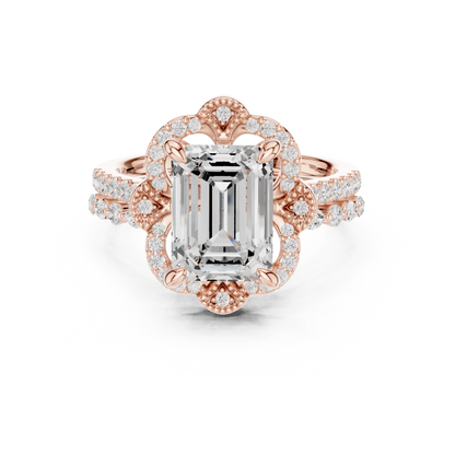 Mixed Shape Lab Grown Diamond Halo Ring