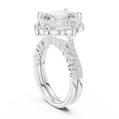 Mixed Shape Lab Grown Diamond Halo Ring