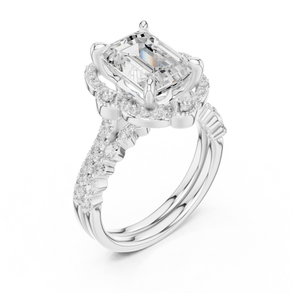 Mixed Shape Lab Grown Diamond Halo Ring