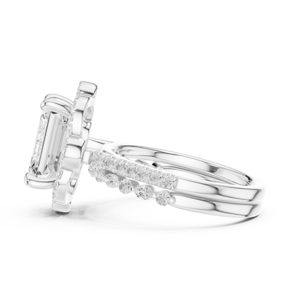 Mixed Shape Lab Grown Diamond Halo Ring