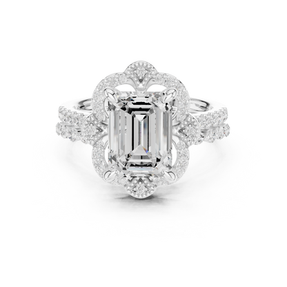 Mixed Shape Lab Grown Diamond Halo Ring