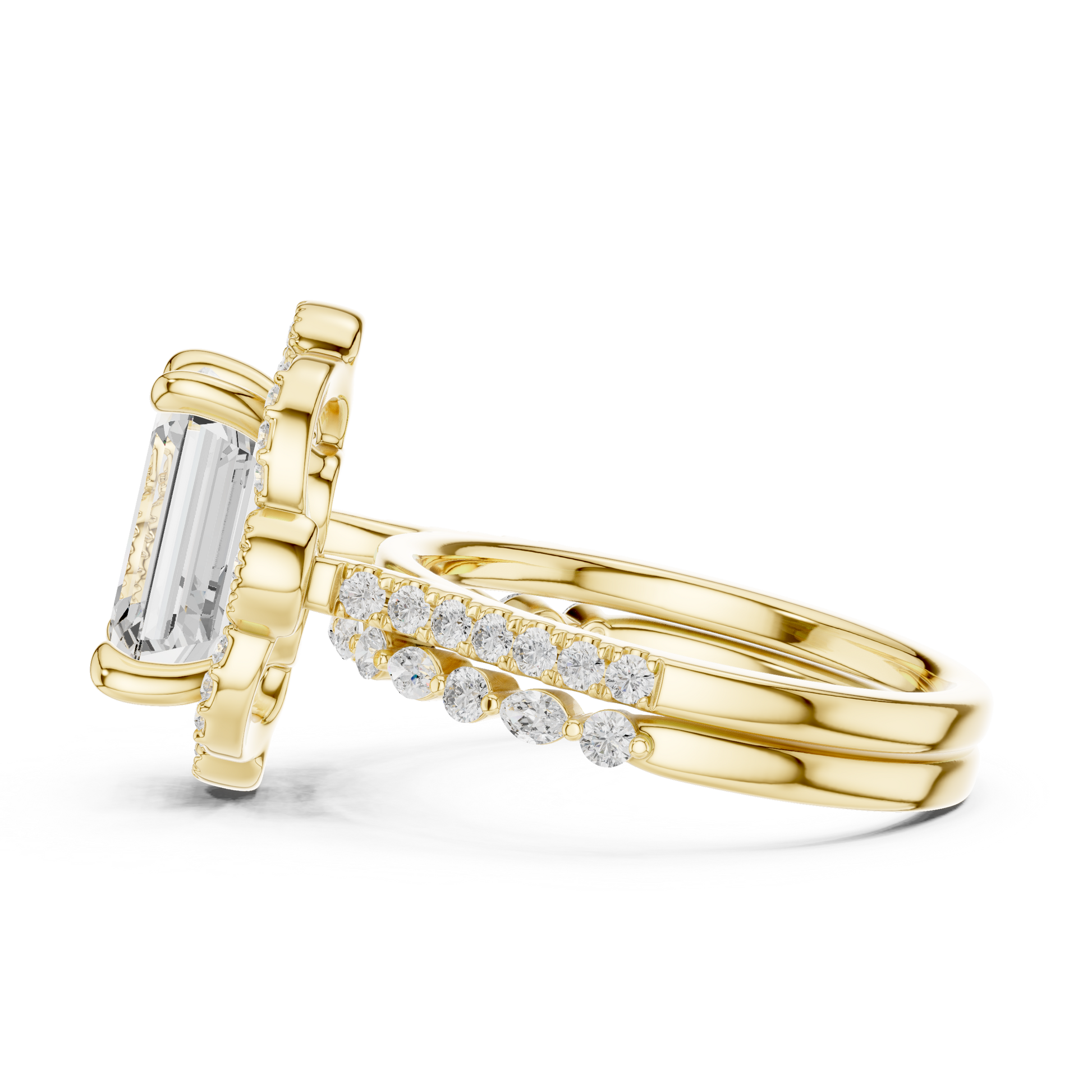 Mixed Shape Lab Grown Diamond Halo Ring