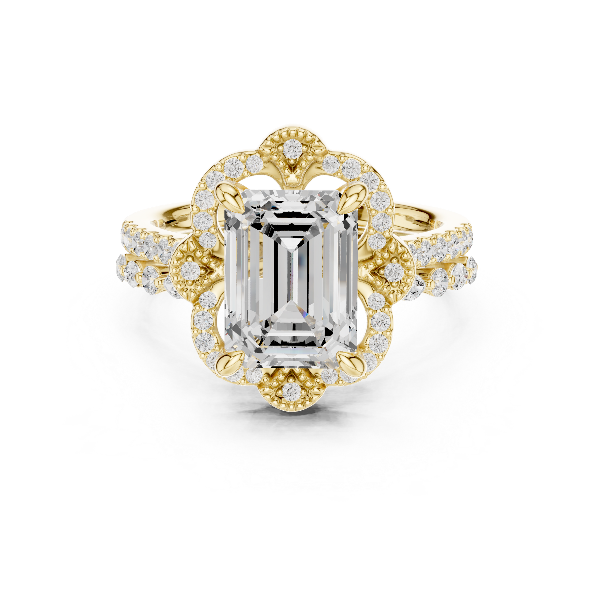 Mixed Shape Lab Grown Diamond Halo Ring