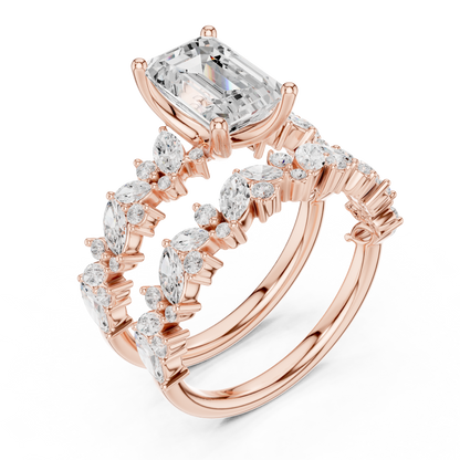 Mixed Shape Lab Grown Diamond Side Stone Ring