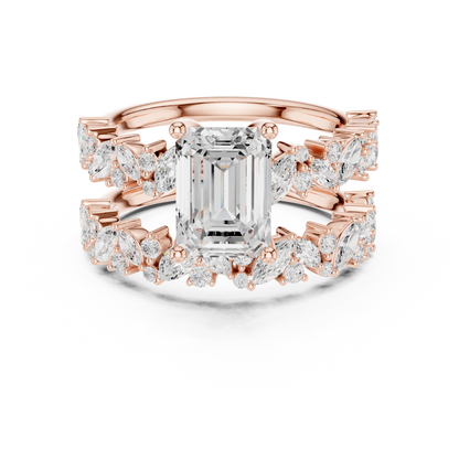Mixed Shape Lab Grown Diamond Side Stone Ring