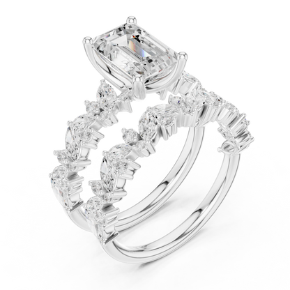 Mixed Shape Lab Grown Diamond Side Stone Ring