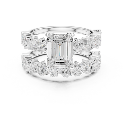 Mixed Shape Lab Grown Diamond Side Stone Ring