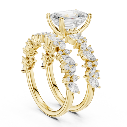 Mixed Shape Lab Grown Diamond Side Stone Ring