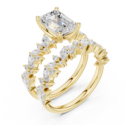 Mixed Shape Lab Grown Diamond Side Stone Ring