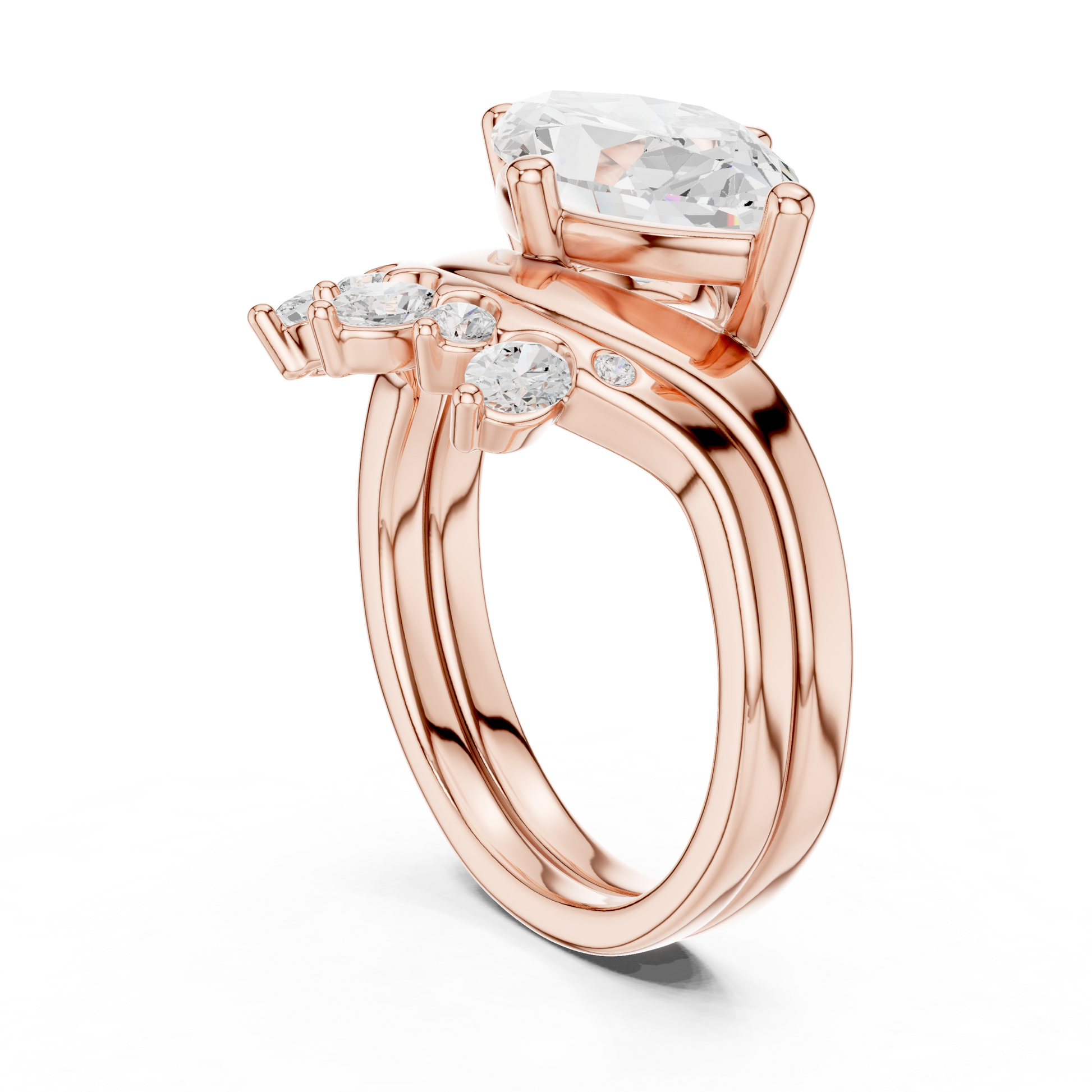 Mixed Shape Lab Grown Diamond Halo Ring