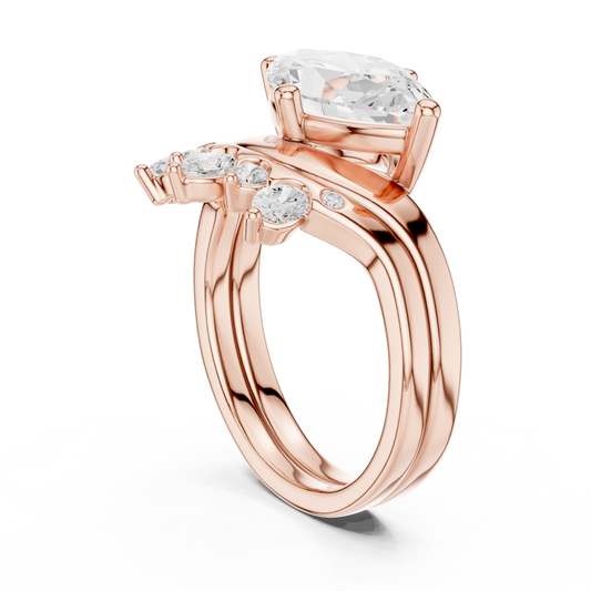 Mixed Shape Lab Grown Diamond Halo Ring
