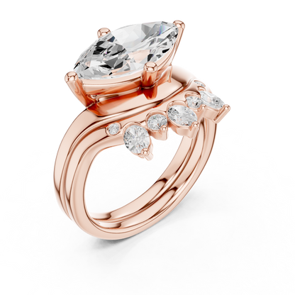 Mixed Shape Lab Grown Diamond Halo Ring