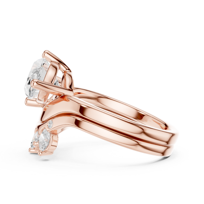 Mixed Shape Lab Grown Diamond Halo Ring