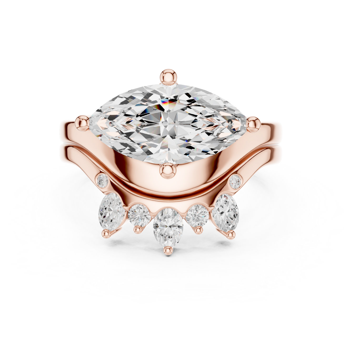 Mixed Shape Lab Grown Diamond Halo Ring