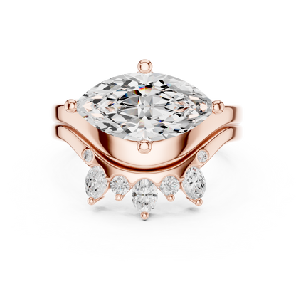 Mixed Shape Lab Grown Diamond Halo Ring