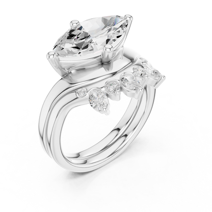 Mixed Shape Lab Grown Diamond Halo Ring