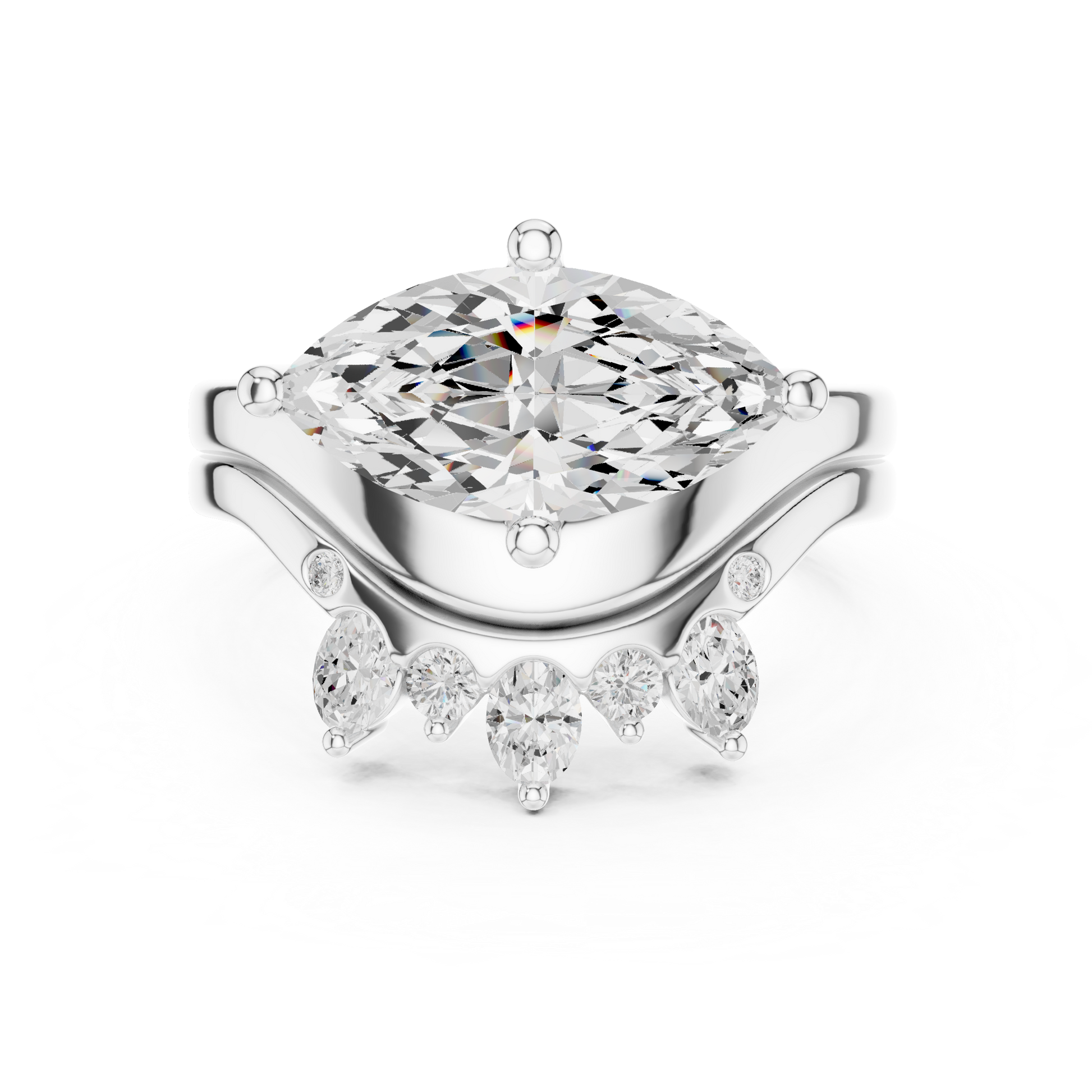 Mixed Shape Lab Grown Diamond Halo Ring