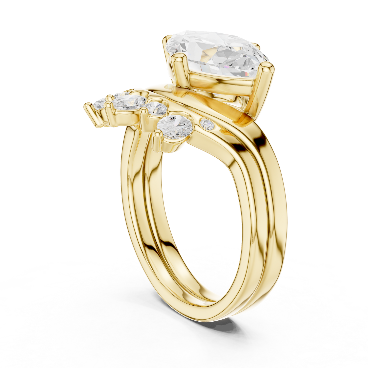 Mixed Shape Lab Grown Diamond Halo Ring