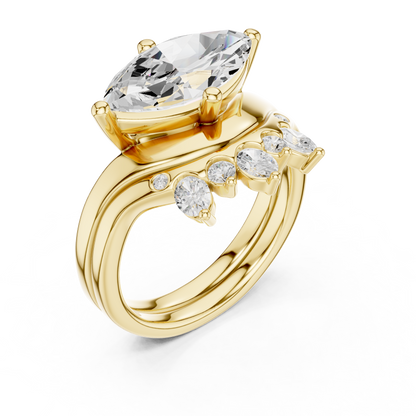 Mixed Shape Lab Grown Diamond Halo Ring