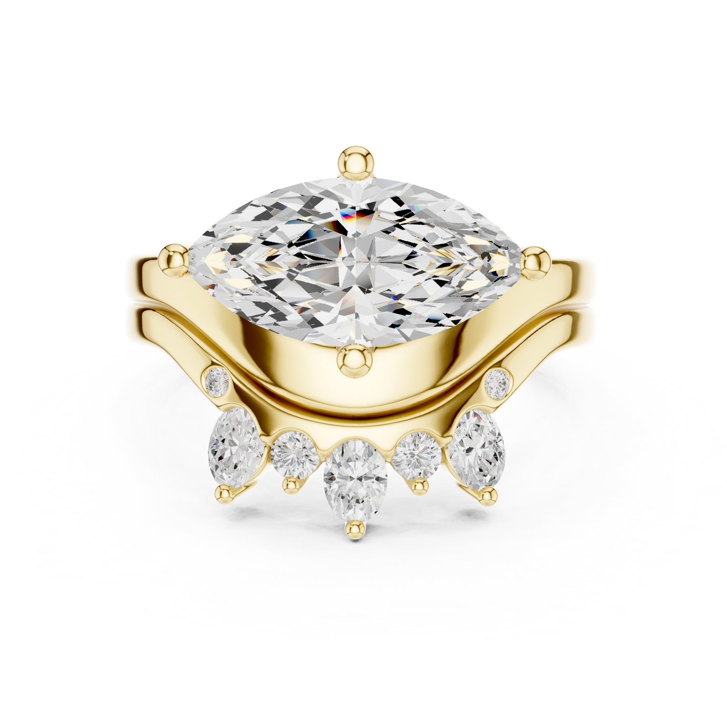 Mixed Shape Lab Grown Diamond Halo Ring